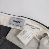 YAECA 14644 Slim Slacks スリムスラックス M センタープレス パンツ グレー CHARCOAL レディース ヤエカ【中古】5-0810G∞