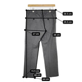 YAECA 14644 Slim Slacks スリムスラックス M センタープレス パンツ グレー CHARCOAL レディース ヤエカ【中古】5-0810G∞