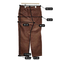 Steven Alan 8WALE CORDUROY SLOW TAPERED PANTS-JUST コーデュロイ パンツ ブラウン メンズ スティーブンアラン【中古】5-1005T∞