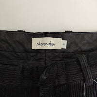 Steven Alan 8WALE CORDUROY SLOW TAPERED PANTS-JUST コーデュロイ パンツ ブラック メンズ スティーブンアラン【中古】5-1005T∞