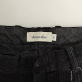 Steven Alan 8WALE CORDUROY SLOW TAPERED PANTS-JUST コーデュロイ パンツ ブラック メンズ スティーブンアラン【中古】5-1005T∞
