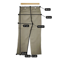 Steven Alan W/TRI 70s STRAIGHT PANTS-JUST ウールトリアセテート パンツ カーキ メンズ スティーブンアラン【中古】5-0417G∞