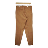 Steven Alan DOUBLECLOTH SLOW TAPERED-JUST ポリエステルウール センタープレススラックス パンツ ブラウン メンズ スティーブンアラン【中古】5-0417G∞