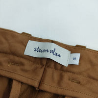 Steven Alan DOUBLECLOTH SLOW TAPERED-JUST ポリエステルウール センタープレススラックス パンツ ブラウン メンズ スティーブンアラン【中古】5-0417G∞