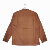 Steven Alan O/DY DBY COOK SHIRT/シャツ BOLD FIT サイズS 定価17600円 ストライプ 長袖 ブラウン メンズ スティーブンアラン【中古】5-0411M♪