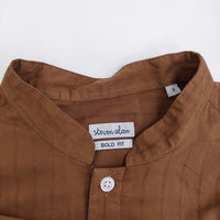 Steven Alan O/DY DBY COOK SHIRT/シャツ BOLD FIT サイズS 定価17600円 ストライプ 長袖 ブラウン メンズ スティーブンアラン【中古】5-0411M♪