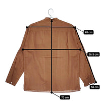 Steven Alan O/DY DBY COOK SHIRT/シャツ BOLD FIT サイズS 定価17600円 ストライプ 長袖 ブラウン メンズ スティーブンアラン【中古】5-0411M♪