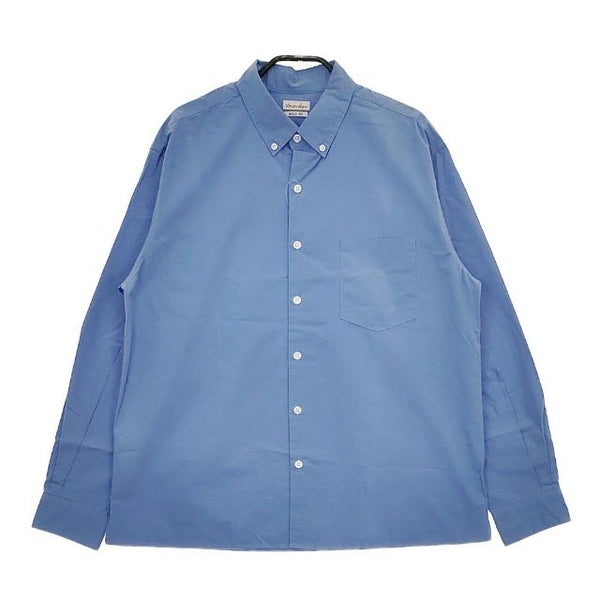 Steven Alan 60 TYPEWRITER SINGLE NEEDLE BOX SHIRT-BOLD FIT コットン 長袖シャツ ブルー メンズ スティーブンアラン【中古】5-0417M∞