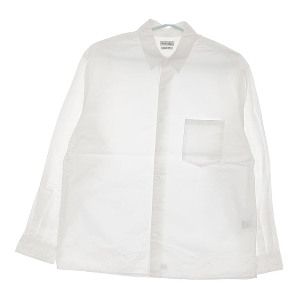 Steven Alan 60 TYPEWRITER SINGLE NEEDLE BOX SHIRT-BOLD FIT サイズS 長袖シャツ ホワイト メンズ スティーブンアラン【中古】5-0422M♪