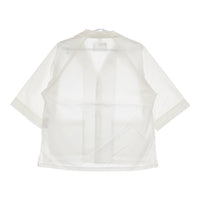 MHL. DRY COTTON RAMIE POPLIN 596-0150519 S コットンリネン 七分袖 シャツジャケット ホワイト メンズ エムエイチエル【中古】5-0411M♪