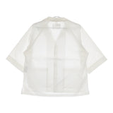 MHL. DRY COTTON RAMIE POPLIN 596-0150519 S コットンリネン 七分袖 シャツジャケット ホワイト メンズ エムエイチエル【中古】5-0411M♪