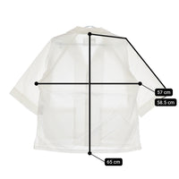MHL. DRY COTTON RAMIE POPLIN 596-0150519 S コットンリネン 七分袖 シャツジャケット ホワイト メンズ エムエイチエル【中古】5-0411M♪