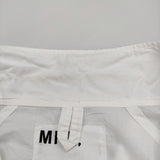MHL. DRY COTTON RAMIE POPLIN 596-0150519 S コットンリネン 七分袖 シャツジャケット ホワイト メンズ エムエイチエル【中古】5-0411M♪
