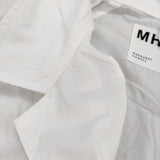 MHL. DRY COTTON RAMIE POPLIN 596-0150519 S コットンリネン 七分袖 シャツジャケット ホワイト メンズ エムエイチエル【中古】5-0411M♪