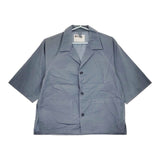 MHL. DRY COTTON RAMIE POPLIN 596-0150519 S コットンリネン 七分袖 シャツジャケット 20SS ブルーグレー メンズ エムエイチエル【中古】5-0411M♪