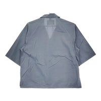 MHL. DRY COTTON RAMIE POPLIN 596-0150519 S コットンリネン 七分袖 シャツジャケット 20SS ブルーグレー メンズ エムエイチエル【中古】5-0411M♪