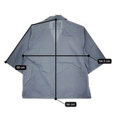 MHL. DRY COTTON RAMIE POPLIN 596-0150519 S コットンリネン 七分袖 シャツジャケット 20SS ブルーグレー メンズ エムエイチエル【中古】5-0411M♪