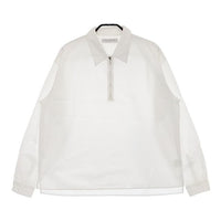 UNITED ARROWS ハーフジップ プルオーバー コットン 長袖シャツ ホワイト メンズ ユナイテッドアローズ【中古】5-0417M∞