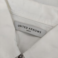 UNITED ARROWS ハーフジップ プルオーバー コットン 長袖シャツ ホワイト メンズ ユナイテッドアローズ【中古】5-0417M∞