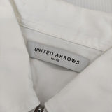 UNITED ARROWS ハーフジップ プルオーバー コットン 長袖シャツ ホワイト メンズ ユナイテッドアローズ【中古】5-0417M∞