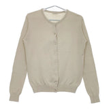 LENO COTTON SILK CARDIGAN コットンシルク L2001-K001 カーディガン ライトベージュ レディース リノ【中古】5-0412M△