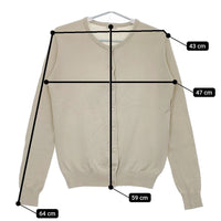 LENO COTTON SILK CARDIGAN コットンシルク L2001-K001 カーディガン ライトベージュ レディース リノ【中古】5-0412M△