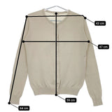LENO COTTON SILK CARDIGAN コットンシルク L2001-K001 カーディガン ライトベージュ レディース リノ【中古】5-0412M△