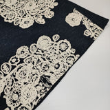 mina perhonen flower nest la8766 フロッキープリント ウールリネン スカート ネイビー ホワイト レディース ミナペルホネン【中古】5-1009T∞