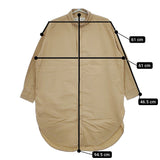 Midi-umi コットン 丸襟 シャツワンピース ウォッシュ加工 ワンピース ベージュ レディース ミディウミ【中古】5-0412M△