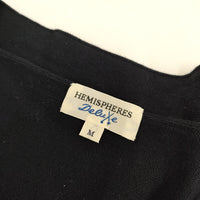 HEMISPHERES サイズM DN111-04453 コットン カーディガン ネイビー レディース エミスフィール【中古】5-0412M△