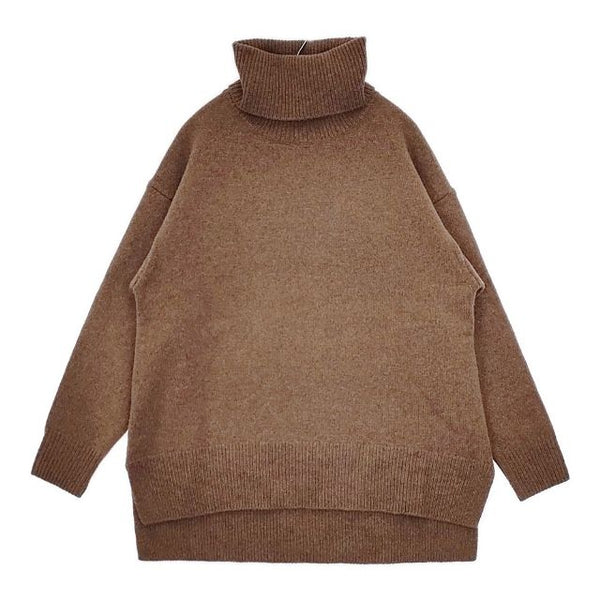 GRANDMA MAMA DAUGHTER タートルワイドニット ウール セーター ニット ブラウン レディース グランマママドーター【中古】5-1009T∞