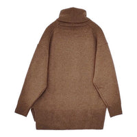 GRANDMA MAMA DAUGHTER タートルワイドニット ウール セーター ニット ブラウン レディース グランマママドーター【中古】5-1009T∞
