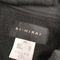 SI-HIRAI スウェット カシミヤ混 サイズ38 CHW-2416 カーディガン ブラック レディース スーヒライ【中古】5-0412M△