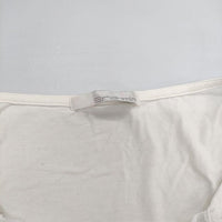Brahmin フリル レーヨンストレッチ 長袖Ｔシャツ カットソー ロンＴ ホワイト レディース ブラーミン【中古】5-0601M∞