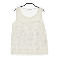 Brahmin フリル レース ノースリーブ Ｔシャツ カットソー ホワイト レディース ブラーミン【中古】5-0601M∞