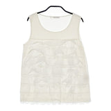 Brahmin フリル レース ノースリーブ Ｔシャツ カットソー ホワイト レディース ブラーミン【中古】5-0601M∞