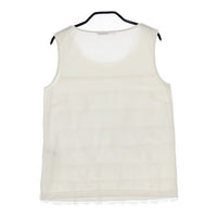 Brahmin フリル レース ノースリーブ Ｔシャツ カットソー ホワイト レディース ブラーミン【中古】5-0601M∞