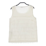 Brahmin フリル レース ノースリーブ Ｔシャツ カットソー ホワイト レディース ブラーミン【中古】5-0601M∞