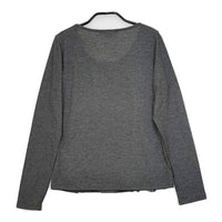 Brahmin フリル 長袖Ｔシャツ カットソー ロンＴ グレー レディース ブラーミン【中古】5-0601M∞