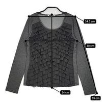 Brahmin フリル 長袖Ｔシャツ カットソー ロンＴ グレー レディース ブラーミン【中古】5-0601M∞