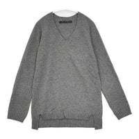 SI-HIRAI Vネック セーター ニット グレー レディース スーヒライ【中古】5-1009T∞