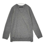 SI-HIRAI Vネック セーター ニット グレー レディース スーヒライ【中古】5-1009T∞
