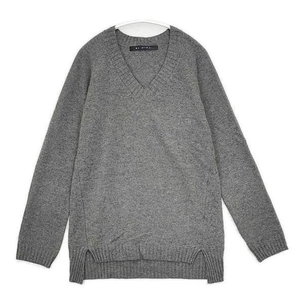 SI-HIRAI Vネック セーター ニット グレー レディース スーヒライ【中古】5-1009T∞