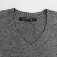 SI-HIRAI Vネック セーター ニット グレー レディース スーヒライ【中古】5-1009T∞