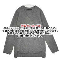 SI-HIRAI Vネック セーター ニット グレー レディース スーヒライ【中古】5-1009T∞