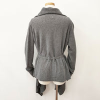 SI-HIRAI CHWK-2424 サイズ38 アンゴラ カシミヤ混 ロング カーディガン グレー レディース スーヒライ【中古】5-1006T◎