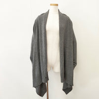 SI-HIRAI CHWK-2424 サイズ38 アンゴラ カシミヤ混 ロング カーディガン グレー レディース スーヒライ【中古】5-1006T◎