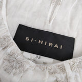 SI-HIRAI 刺繍 コットンリネン 半袖ドレス ワンピース オフホワイト レディース スーヒライ【中古】5-0612S∞