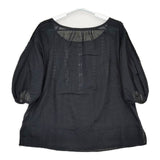 Brahmin レース使い 半袖 ブラウス シャツ ブラック レディース ブラーミン【中古】5-0612S∞