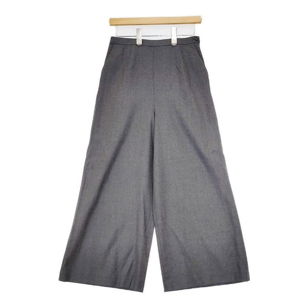 Harriss ウール ワイド パンツ グレー レディース ハリス【中古】5-1009T∞